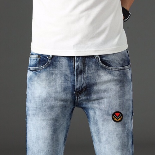 Replica Fendi Jeans For Men #785356 $45.00 USD for Wholesale