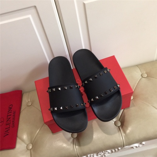 Replica Valentino Slippers For Men #785458 $60.00 USD for Wholesale