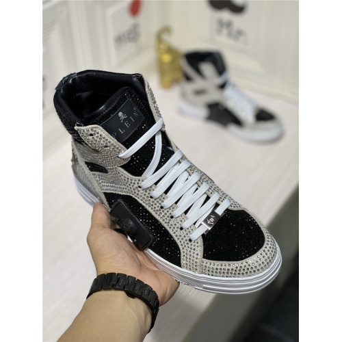 Replica Philipp Plein PP High Tops Shoes For Men #786501 $116.00 USD for Wholesale