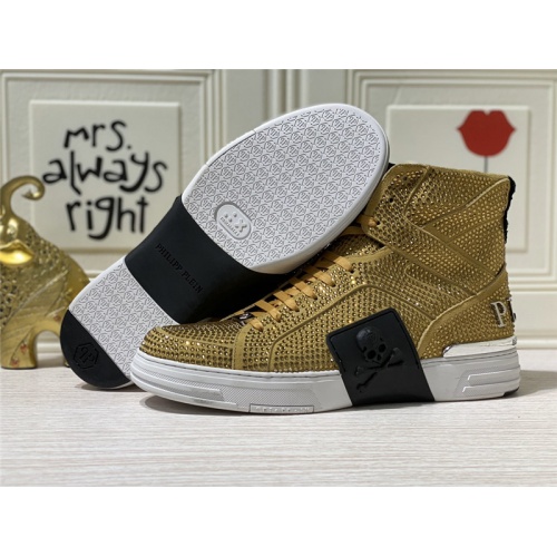 Replica Philipp Plein PP High Tops Shoes For Men #786502 $116.00 USD for Wholesale