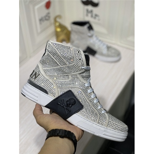Replica Philipp Plein PP High Tops Shoes For Men #786504 $116.00 USD for Wholesale