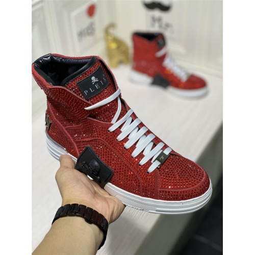Replica Philipp Plein PP High Tops Shoes For Men #786505 $116.00 USD for Wholesale