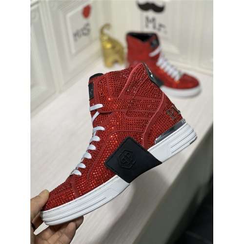 Replica Philipp Plein PP High Tops Shoes For Men #786505 $116.00 USD for Wholesale