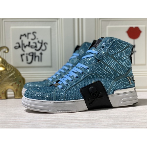 Replica Philipp Plein PP High Tops Shoes For Men #786506 $116.00 USD for Wholesale