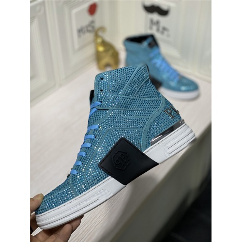Replica Philipp Plein PP High Tops Shoes For Men #786506 $116.00 USD for Wholesale