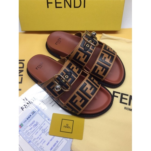 Replica Fendi Slippers For Men #786546 $65.00 USD for Wholesale