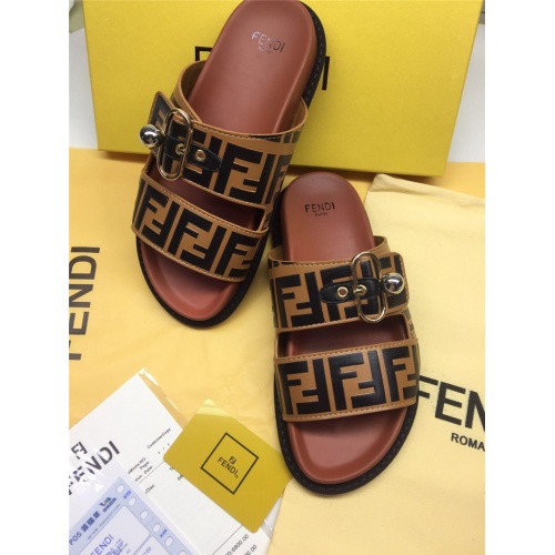 Replica Fendi Slippers For Men #786546 $65.00 USD for Wholesale