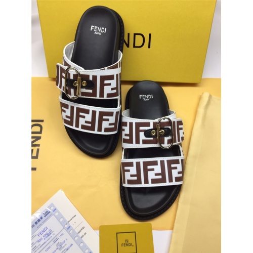 Replica Fendi Slippers For Men #786548 $65.00 USD for Wholesale