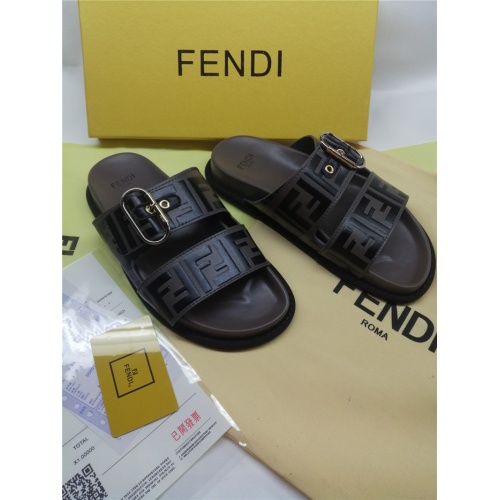 Replica Fendi Slippers For Men #786549 $65.00 USD for Wholesale