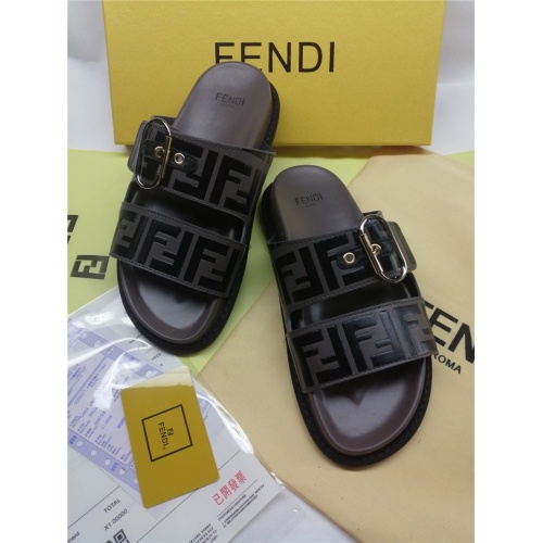 Replica Fendi Slippers For Men #786549 $65.00 USD for Wholesale