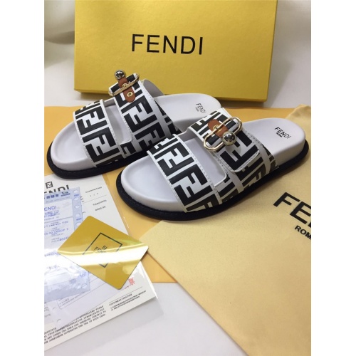 Replica Fendi Slippers For Women #786552 $65.00 USD for Wholesale