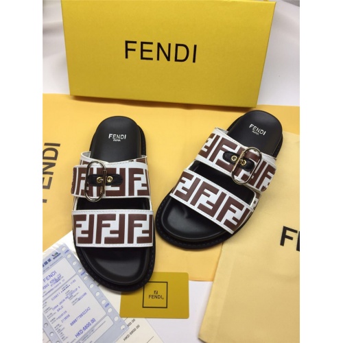 Replica Fendi Slippers For Women #786553 $65.00 USD for Wholesale
