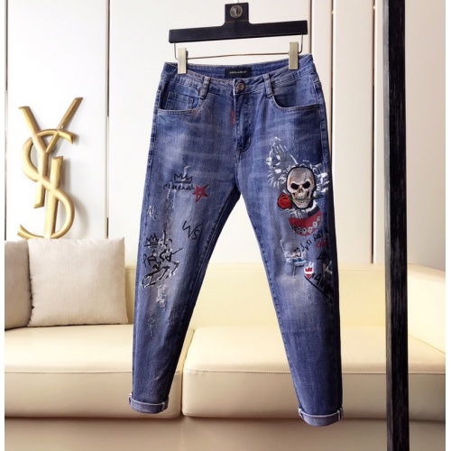 Philipp Plein PP Jeans For Men #789280 $48.00 USD, Wholesale Replica Philipp Plein PP Jeans