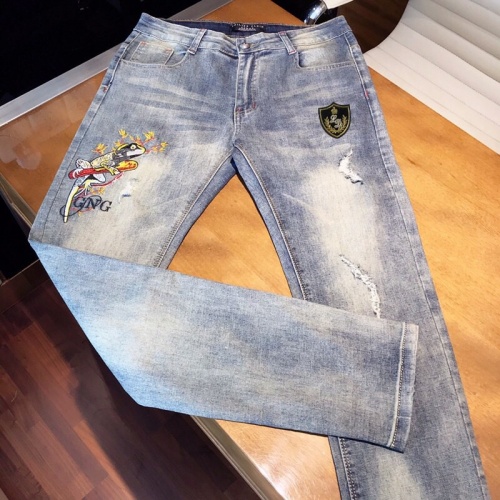 Replica Philipp Plein PP Jeans For Men #789281 $48.00 USD for Wholesale