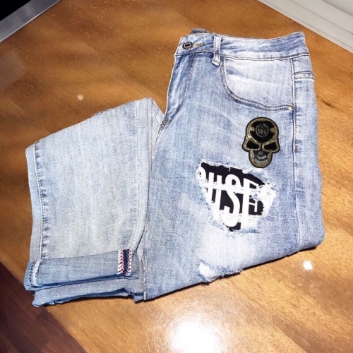 Replica Philipp Plein PP Jeans For Men #789282 $48.00 USD for Wholesale