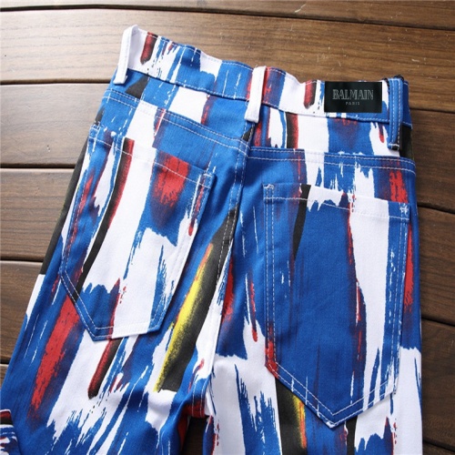 Replica Balmain Jeans For Men #790791 $48.00 USD for Wholesale