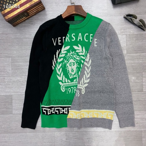 Versace Sweaters Long Sleeved For Men #791071 $48.00 USD, Wholesale Replica Versace Sweaters