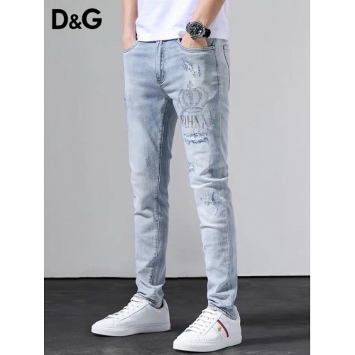 Replica Dolce & Gabbana D&G Jeans For Men #796100 $45.00 USD for Wholesale