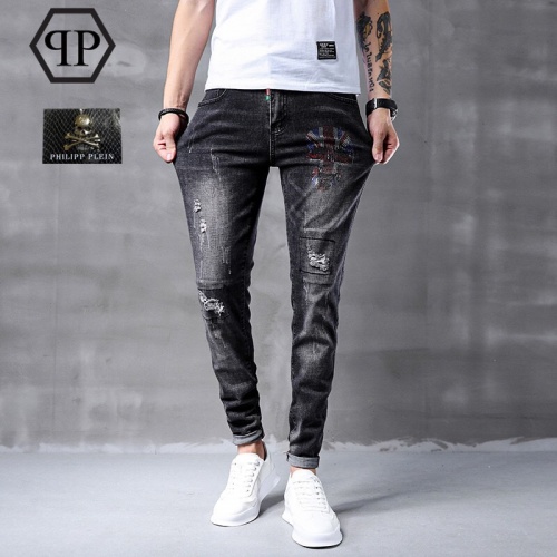 Replica Philipp Plein PP Jeans For Men #796107 $45.00 USD for Wholesale