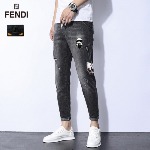 Replica Fendi Jeans For Men #796119 $45.00 USD for Wholesale