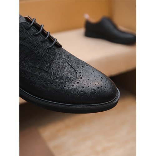 Replica Thom Browne Leather Shoes For Men #797838 $88.00 USD for Wholesale