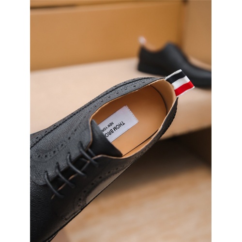 Replica Thom Browne Leather Shoes For Men #797838 $88.00 USD for Wholesale