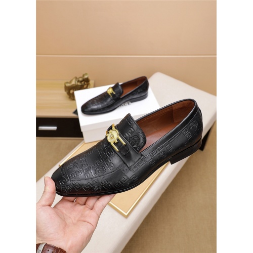 Replica Versace Leather Shoes For Men #798034 $80.00 USD for Wholesale