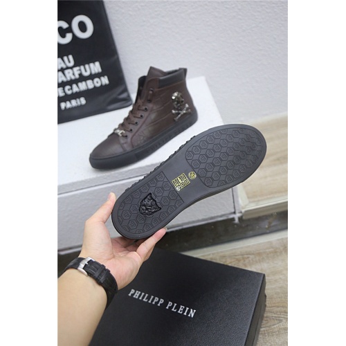Replica Philipp Plein PP High Tops Shoes For Men #798634 $85.00 USD for Wholesale