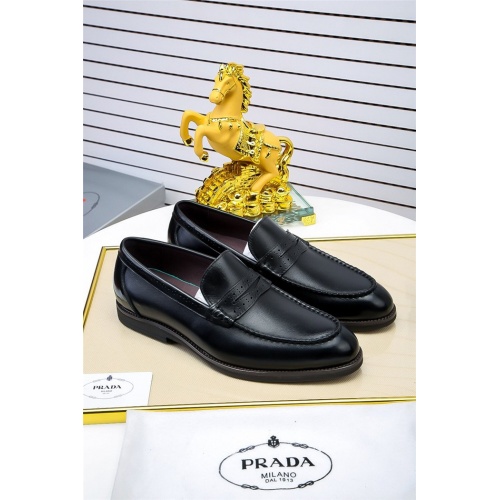 Prada Leather Shoes For Men #798930 $76.00 USD, Wholesale Replica Prada Leather Shoes
