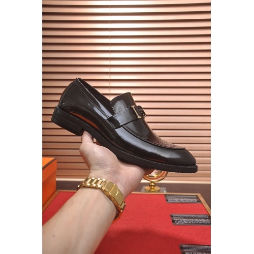 Replica Hermes Leather Shoes For Men #799603 $85.00 USD for Wholesale