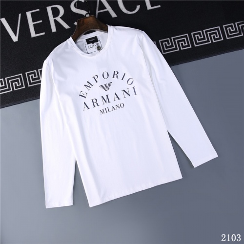 Armani T-Shirts Long Sleeved For Men #799621 $34.00 USD, Wholesale Replica Armani T-Shirts
