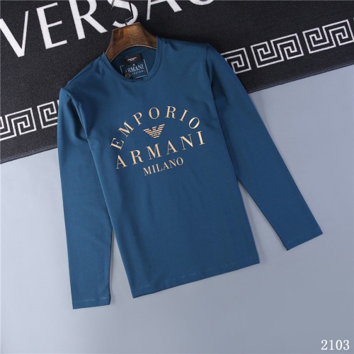 Armani T-Shirts Long Sleeved For Men #799622 $34.00 USD, Wholesale Replica Armani T-Shirts