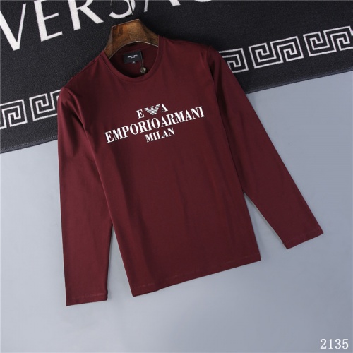 Armani T-Shirts Long Sleeved For Men #799634 $34.00 USD, Wholesale Replica Armani T-Shirts