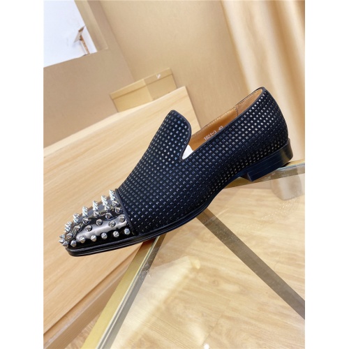 Replica Christian Louboutin Leather Shoes For Men #800001 $72.00 USD for Wholesale