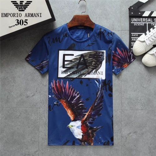 Armani T-Shirts Short Sleeved For Men #801040 $25.00 USD, Wholesale Replica Armani T-Shirts