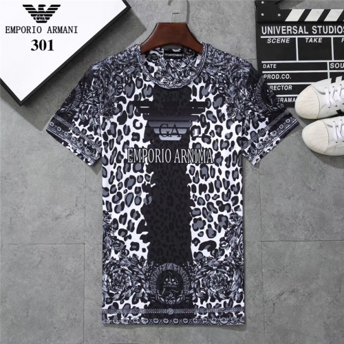 Armani T-Shirts Short Sleeved For Men #801042 $25.00 USD, Wholesale Replica Armani T-Shirts