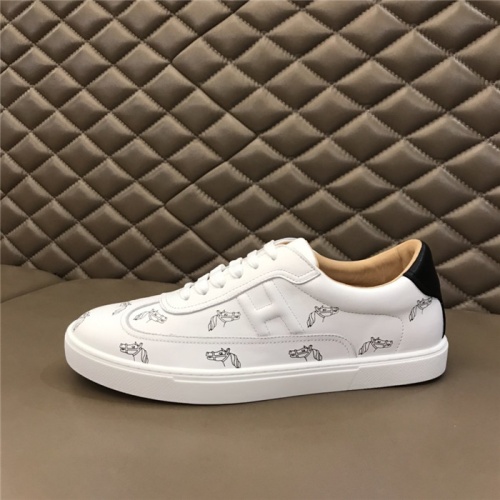 Replica Hermes Casual Shoes For Men #801229 $80.00 USD for Wholesale