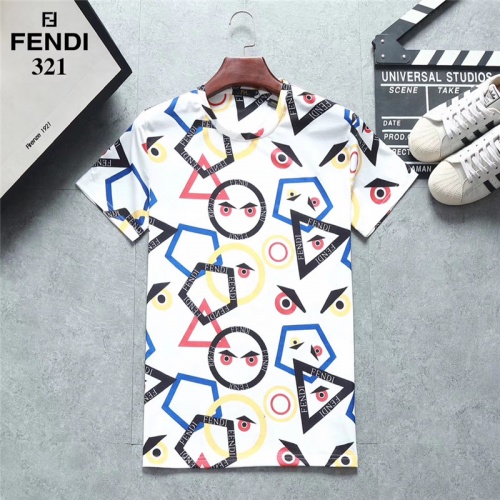 Fendi T-Shirts Short Sleeved For Men #801539 $25.00 USD, Wholesale Replica Fendi T-Shirts