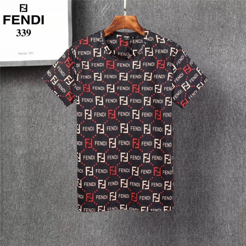 Fendi T-Shirts Short Sleeved For Men #801541 $25.00 USD, Wholesale Replica Fendi T-Shirts