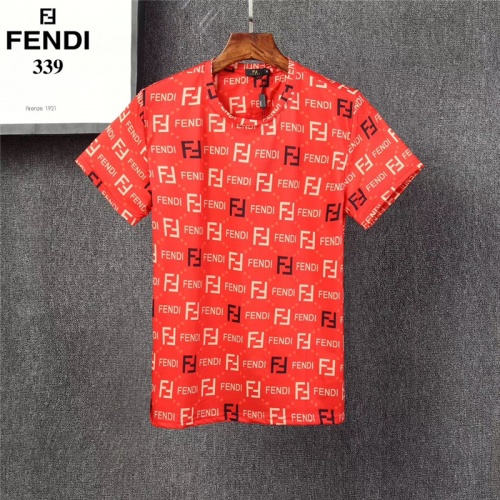 Fendi T-Shirts Short Sleeved For Men #801542 $25.00 USD, Wholesale Replica Fendi T-Shirts
