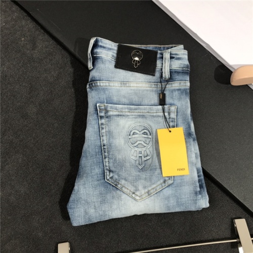 Replica Fendi Jeans For Men #801589 $48.00 USD for Wholesale