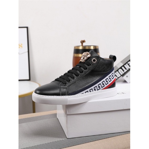 Replica Versace High Tops Shoes For Men #801655 $82.00 USD for Wholesale