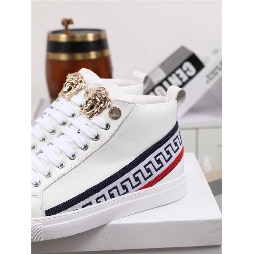 Replica Versace High Tops Shoes For Men #801656 $82.00 USD for Wholesale