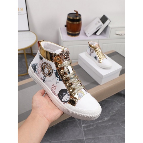 Replica Versace High Tops Shoes For Men #801659 $82.00 USD for Wholesale