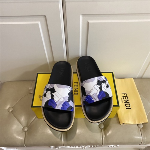 Replica Fendi Slippers For Men #801788 $64.00 USD for Wholesale