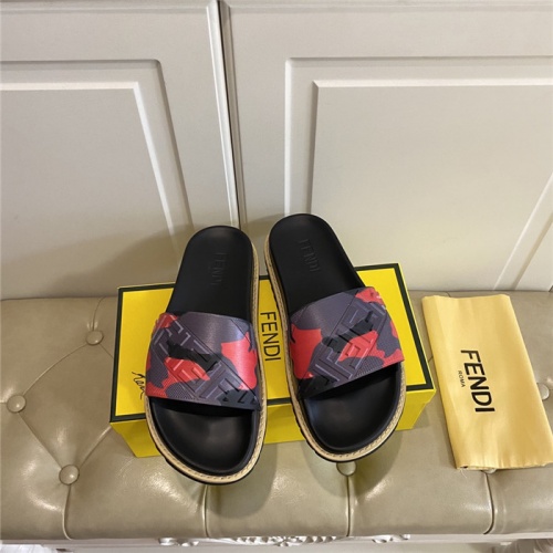 Replica Fendi Slippers For Men #801789 $64.00 USD for Wholesale