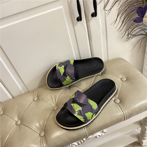 Replica Fendi Slippers For Men #801790 $64.00 USD for Wholesale