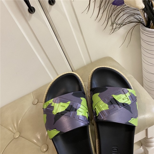 Replica Fendi Slippers For Men #801790 $64.00 USD for Wholesale