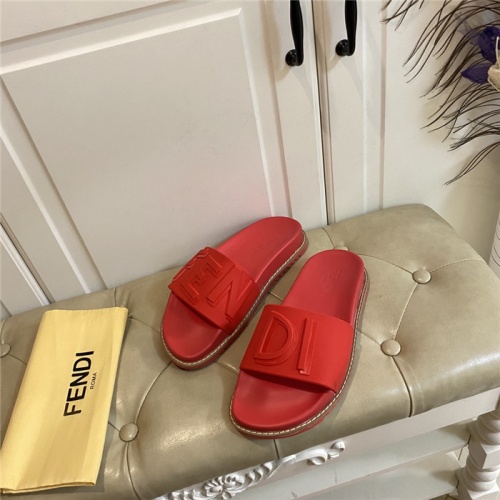 Replica Fendi Slippers For Women #801795 $64.00 USD for Wholesale