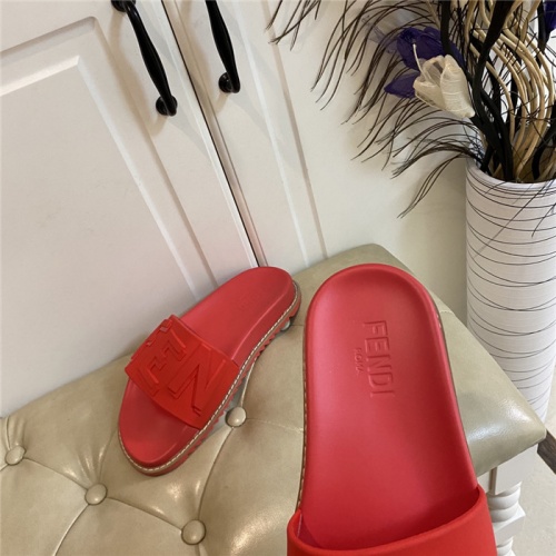 Replica Fendi Slippers For Women #801795 $64.00 USD for Wholesale